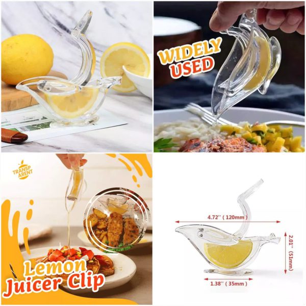 Manual Lemon Clip Portable Clear Fruit Juicer Bird Lemon Slice Squeezer Home Kitchen Bar Hand Gadget