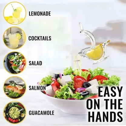 Manual Lemon Clip Portable Clear Fruit Juicer Bird Lemon Slice Squeezer Home Kitchen Bar Hand Gadget