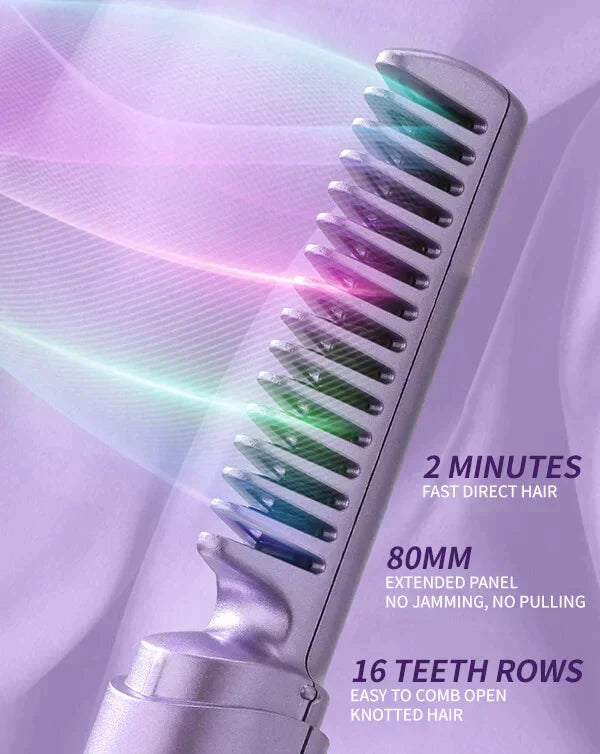 Travel Comb Cordless Rechargeable Hair Straightener