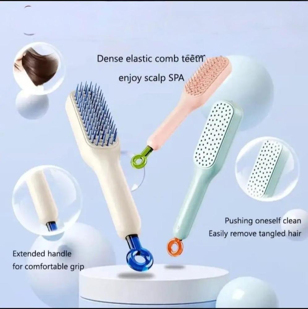 Magic Retractable Comb Self Cleaning Hair Brush Massage Anti-static Hair Comb Cleaning Hair Smoothing Brush Beauty Hair